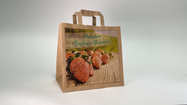 Papiertragetasche "Frischer Erdbeer Genuss"